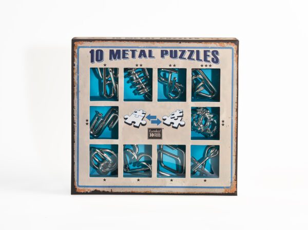 10 Metal Puzzles Set Blue